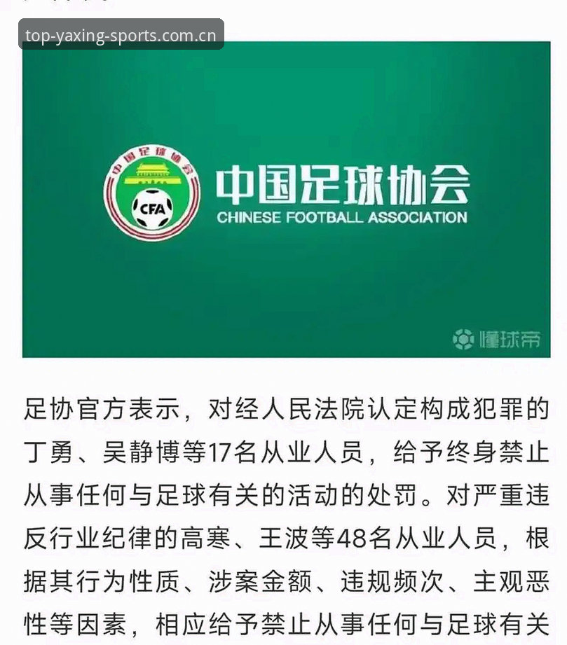 亚星体育官网app常见问题 中国足协第三批禁足名单深度评测:65人涉案背后的行业乱象